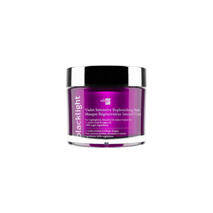 Oligo Professionnel - Blacklight Intensive Replenishing Violet Mask for dry damaged blonde hair - Reduce breakage - Eliminates yellow tones - Toning