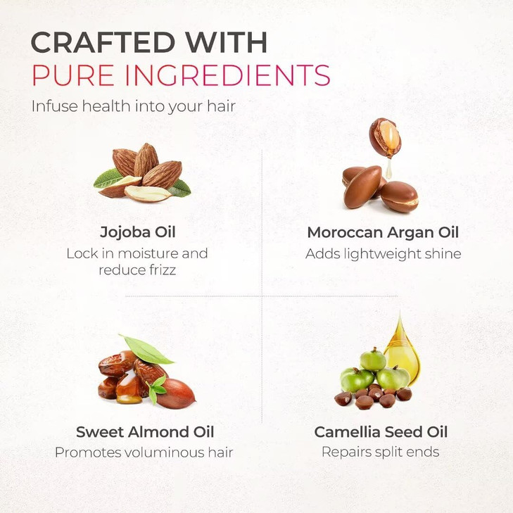 TYMO Weightless Hair Oil | Organic Nourishing Hair Treatment for Shine, Smoothness and Protection | Vegan Hair Serum Perfect for Dry, Damaged, Frizzy