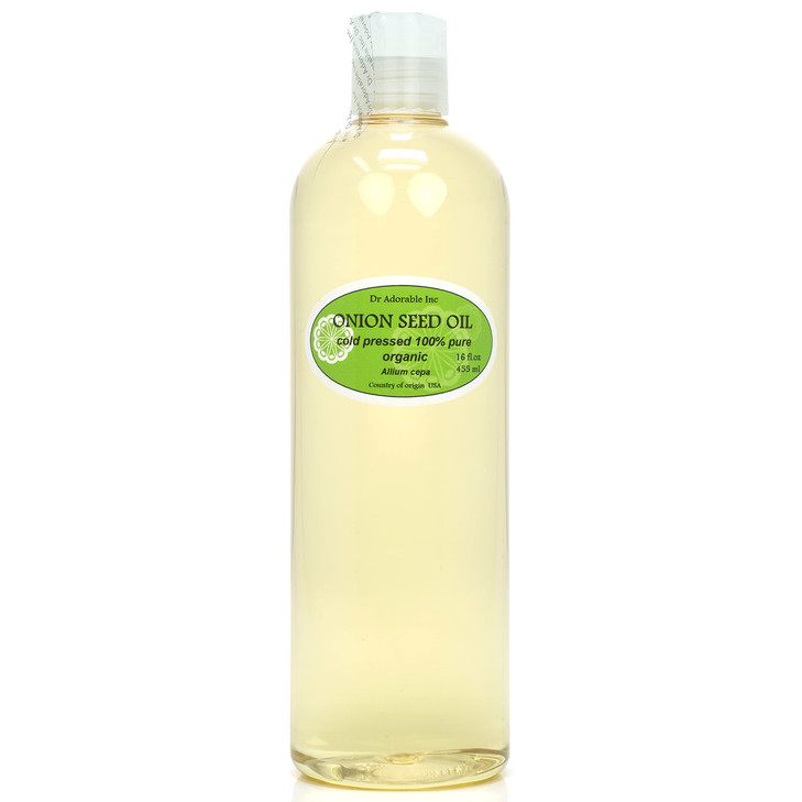 Dr Adorable - 16 oz - Onion Seed Oil - 100% Pure Natural Premium Organic Cold Pressed