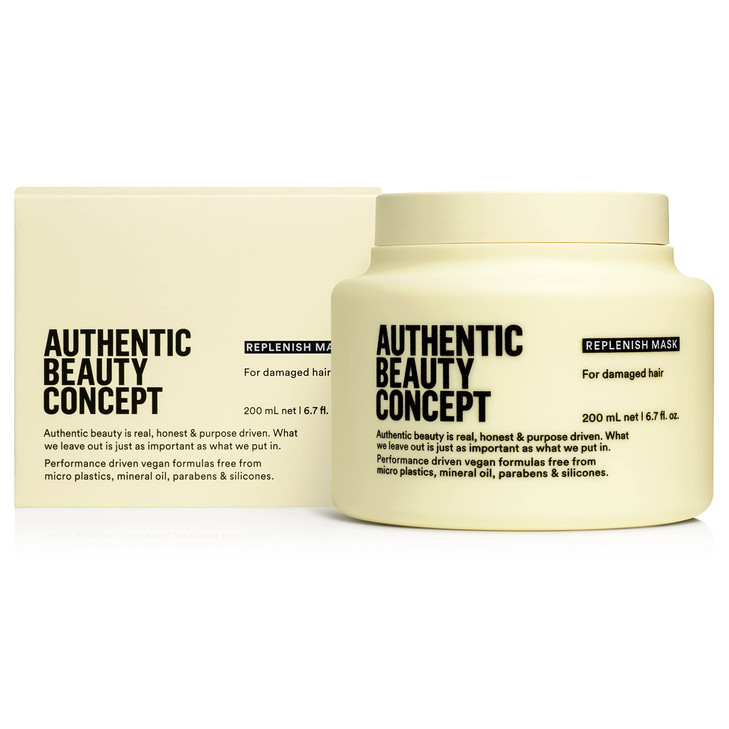 Authentic Beauty Concept Replenish Mask | Replenishing Hair Mask for Damaged Hair | Intense Treatment for Treated Hair | Strengthens Hair Fiber | Veg