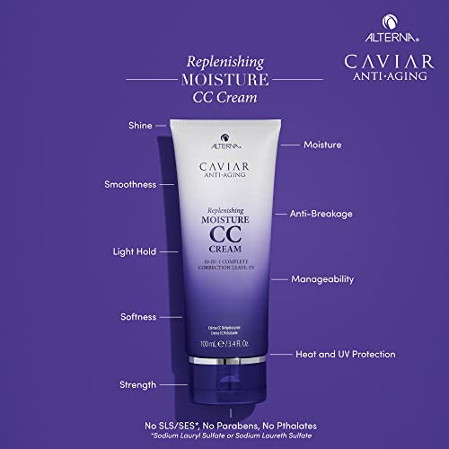 Alterna Caviar Anti-Aging Replenishing Moisture Travel Size CC Cream Hair Protectant and Treatment Cream, 0.85 fl. oz.