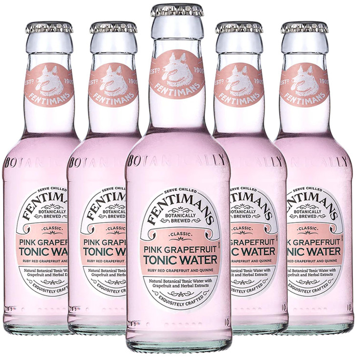 Fentimans Botanically Brewed Natural Pink Grapefruit Tonic Water, 6.7 fl oz Bottles  Premium Mixer for Cocktails & Refreshing Drinks