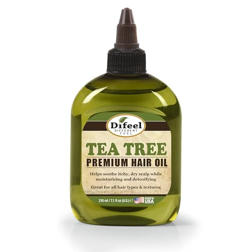 Difeel Premium Natural Hair Oil - Tea Tree Oil for Dry Scalp 7.1 Ounce (3-Pack)