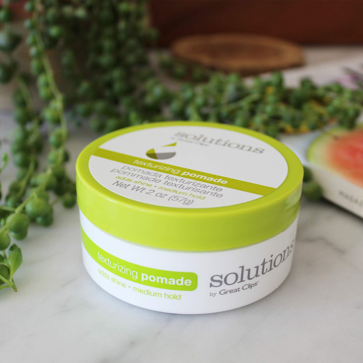 GREAT CLIPS Solutions Texturizing Pomade, 2oz |Light-to-Medium Hold Hair Styling Aid | Provides Natural Shine