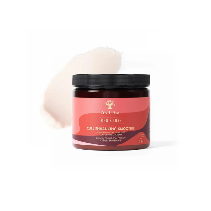 As I Am Long and Luxe Curl Enhancing Smoothie 16 oz - Lightweight Coil Defining Creme for Hi-Definition, Hydrated Curls and Coils - Enriched with Pom