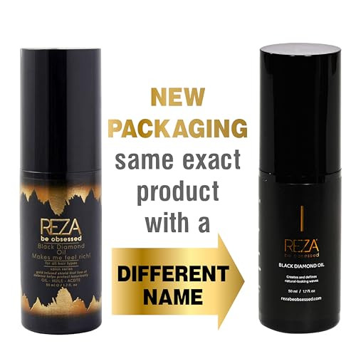 Reza Black Diamond Oil: Luxury Hair Oil, Protects & Nourishes, Adds Shine, Sulfate Free, Paraben Free, Safe, Tames Frizz, Repairs Damage, for Women &