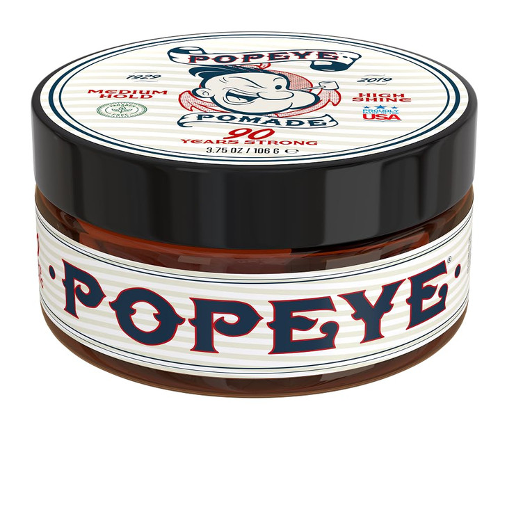 Razor MD Popeye Shaving Co Medium Hold and High Shine Water-Based Hair Pomade for Men, Suitable for all Hair Types, Sandalwood Scent, 3.75 oz