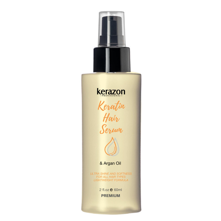 Kerazon Keratin Hair Serum Argan Oil Smoothing Dry Damage Repair Treatment Premium Formula, Anti Frizz Hair Protection