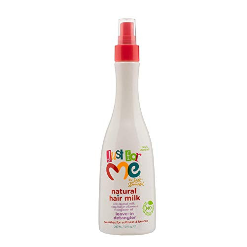Just for Me Natural Hair Milk Detangler - Detangles & Helps Prevent Breakage, For All Hair Textures, Contains Coconut Milk, Shea Butter & Sunflower O