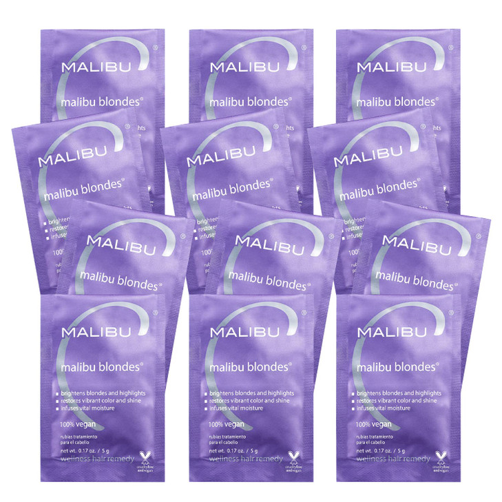Malibu C Blondes Wellness Remedy - Removes Discoloration from Bleached, Highlighted or Natural Blonde Hair + Restores Vibrance and Shine with Vitamin