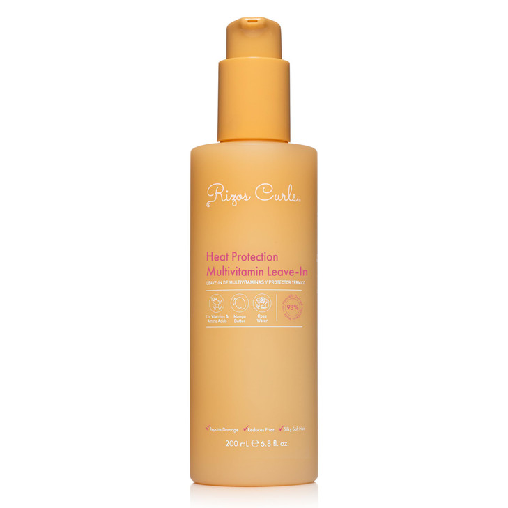 Rizos Curls Multivitamin Leave-In Heat Protection Up to 450°F  Strengthen, Repair & Add Shine to Straight, Wavy, Curly, Coily Hair Types 1a4c  Sul
