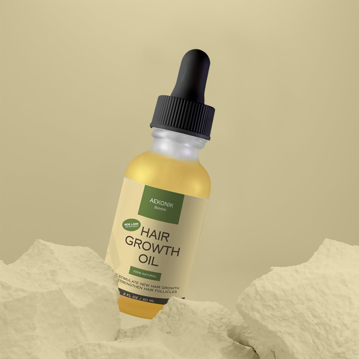 AEKONIK Organic Hair Growth Oil  Follicle Strengthening & Scalp Nourishment  Natural Hair Growth Treatment for Thicker, Fuller Hair  100% Organic,
