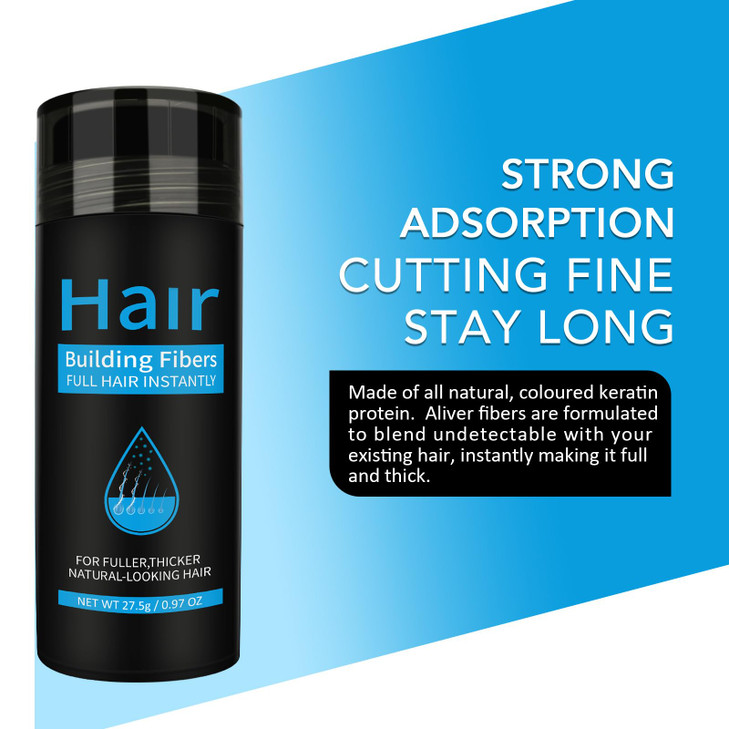 Hair Building Fibers Dark Brown, Hair Thickening Fibers for Thinning Hair & Bald Spots Thicker Fuller Hair in 15 Seconds Suitbable for Man and Woman