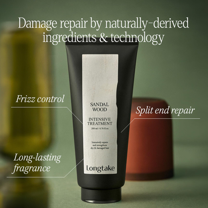 LONGTAKE Sandalwood Intensive Hair Perfume Treatment 6.76 Fl Oz?Improves softness? Anti-frizz?Split end repair?For All hair types