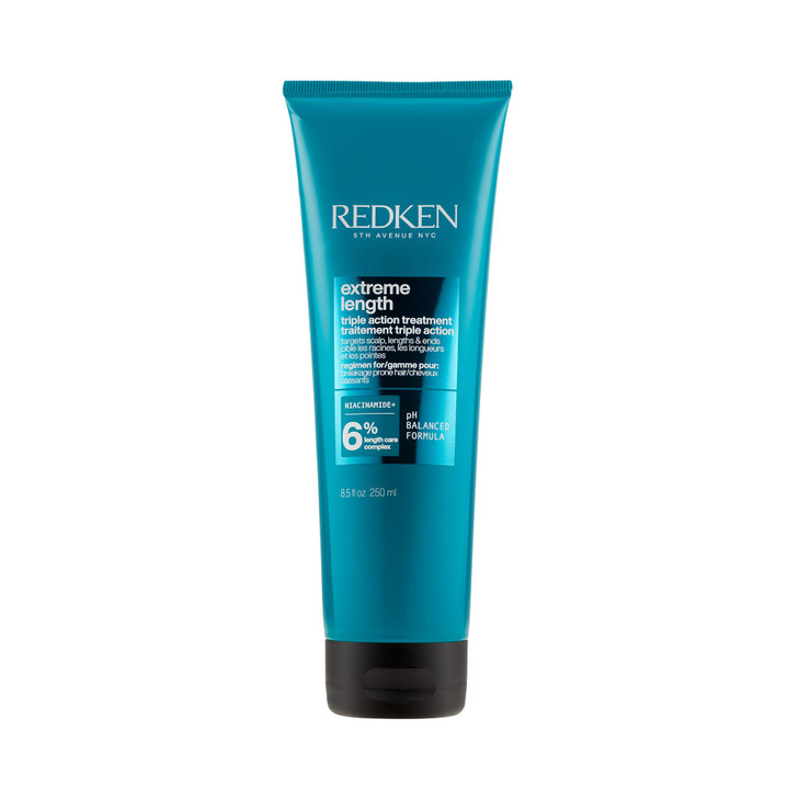 Redken Redken Extreme Length Triple Action Treatment Mask, Rinse-Out Mask With Biotin & Niacinamide