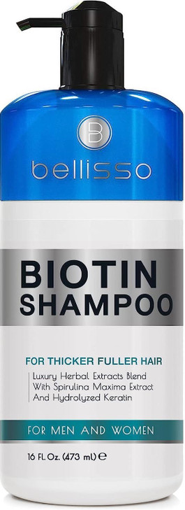 Biotin Shampoo for Thicker Stronger Hair - Volumizing & Thickening Shampoo for Men and Women - Sulfate Free, Salon Grade Formula to Boost Volume for