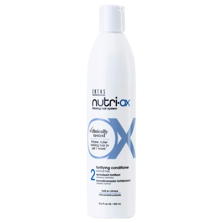 NUTRI-OX Fortifying Conditioner Normal for Thinning Hair | Thicker, Fuller-Looking Hair | Clinically & Dermatologically Tested | Peppermint | Color-S