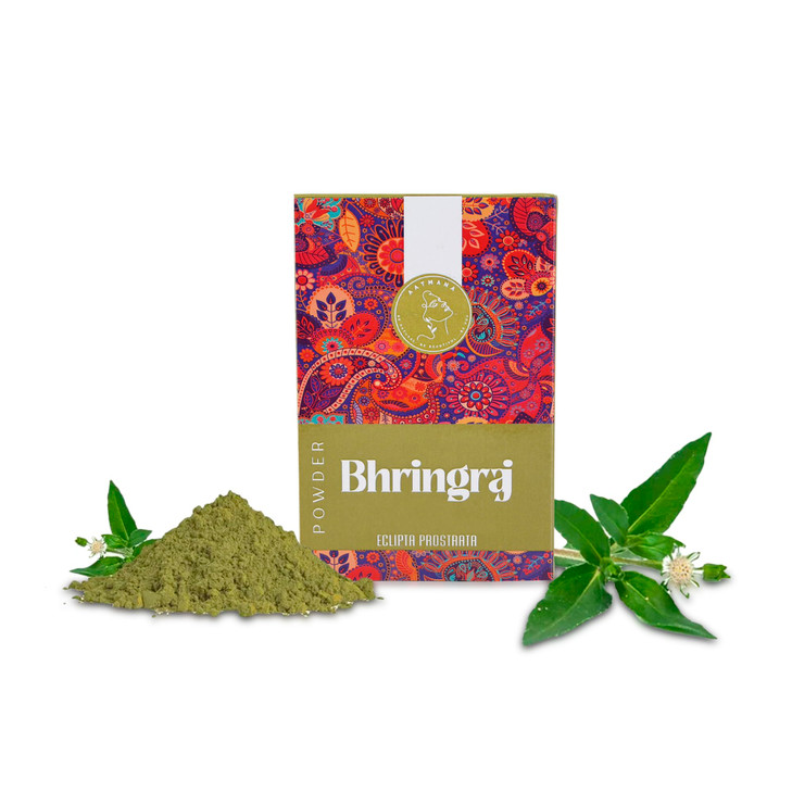 AATMANA Bhringraj Powder | Eclipta Alba | for Silky & Natural Soft Hair | Promote Hair Growth | Increases Hair Thickness | Ayurvedic Hair Products -