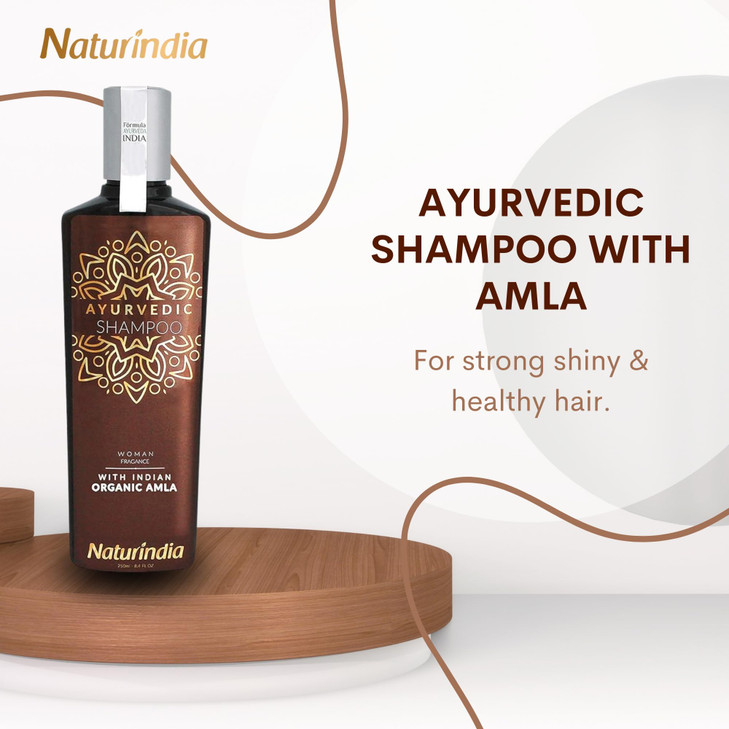 Naturindia Ayurvedic Amla Hair Growth Shampoo  Organic Indian Formula Sulfate & Paraben Free For Hair loss and Thinning - Natural Vitamin C and B-Co