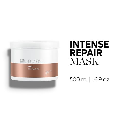 Wella Professionals Fusion Intense Repair Mask for Damaged Hair | Repairs, Strengthens & Protects Against Breakage for Smooth, Silky Hair | 16.9 Fl O