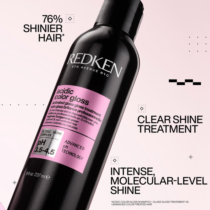 Redken Acidic Color Gloss Glass Gloss Treatment For Color-Treated Hair - Rinse Out Glossing Treatment, Intense Shine & Conditioning