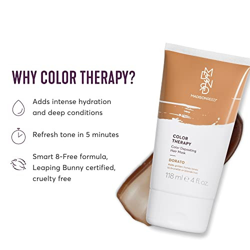 Madison Reed Color Therapy, Dorato, Color Depositing Hair Mask & Deep Conditioning Treatment, Intensely Hydrating, Refreshes Color & Tone, Keratin &