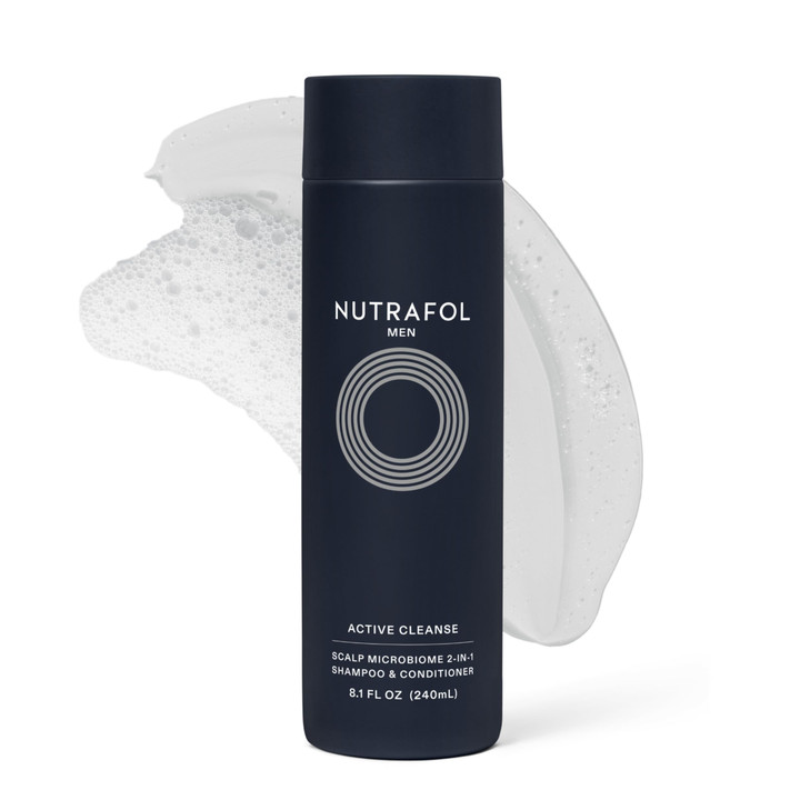Nutrafol Men's Shampoo and Conditioner 2-in-1, Cleanses, Hydrates, Unclogs Pores, Improves Hair Volume & Strength, Physician-formulated for Thinning