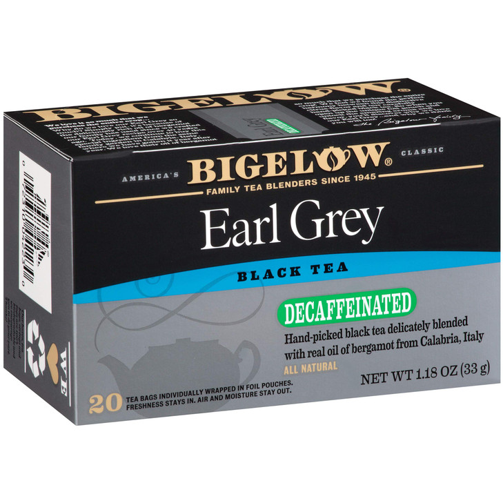 Bigelow Decaffeinated Earl Grey Black Tea, 20 Count (Pack of 6), 120 Total Tea Bags