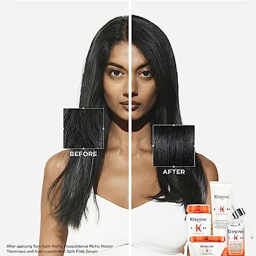 Kerastase Nutritive Masquintense Riche Hair Mask For Medium to Thick Dry Hair - Deeply Nourishes With Plant-Based Proteins & Niacinamide, 6.8 Fl Oz