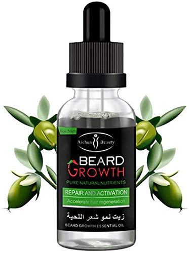 AICHUN BEAUTY Beard Oil Mustache Hair Pure Natural Nutrients Skin Cleansing Vitamins Grapefruit Seed Oil Ginger Andrea Hair 30ml