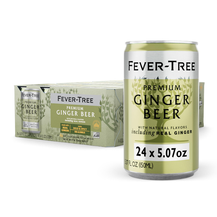 Fever Tree Ginger Beer - Premium Quality Mixer - Refreshing Beverage for Cocktails & Mocktails. Naturally Sourced Ingredients, No Artificial Sweetene