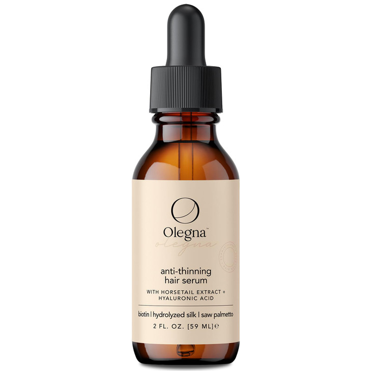 Olegna Biotin Hair Growth Oil for Women - Hair Serum for Frizzy and Damaged Hair - Prevents Hair Loss & Breakage - With Vitamin D & E + Hyaluronic Ac
