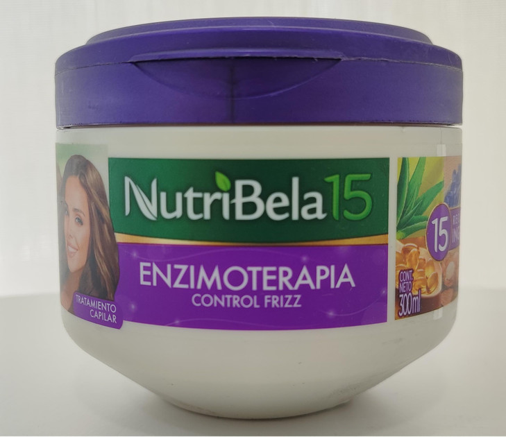 Tratamiento Capilar Enzimoterapia Control Frizz Nutribela15 Reconocidos Ingredientes | Frizz Control Enzymotherapy Hair Treatment 15 Ingredients Qual