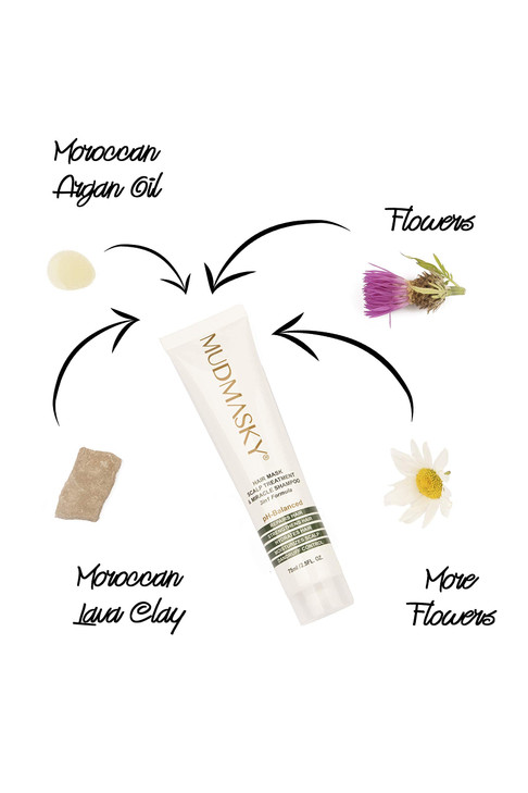 MUDMASKY Hair Mask Scalp Treatment & Miracle Shampoo 3in1 75ml / 2.5FL. OZ.