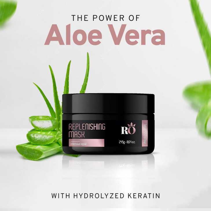Rosy Fharia Replenishing Mask for Hair Extensions - Helps detangle knots, more hydration, adds nourishment. For all hair types. Developed by Brazilia