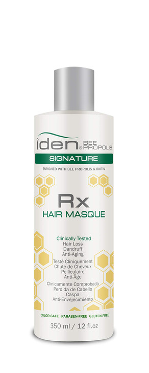 IDEN Bee Propolis Signature RX Hair Masque, Promotes Healthy Hair, Saw Palmetto & Green Tea, 12 fl.oz