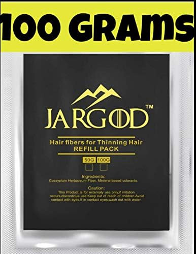 100 Gram Hair Building Fibers - Refill Your Existing Fiber Bottle - Hair Filler Fibers - Hair Loss Concealer For Thinning Hair by JARGOD (Medium Brow