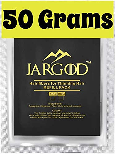 Hair Building fibers (Dark Brown) 50 Grams Jargod- Refill Your Existing Fiber Bottle - Hair Loss Concealer For Thinning Hair