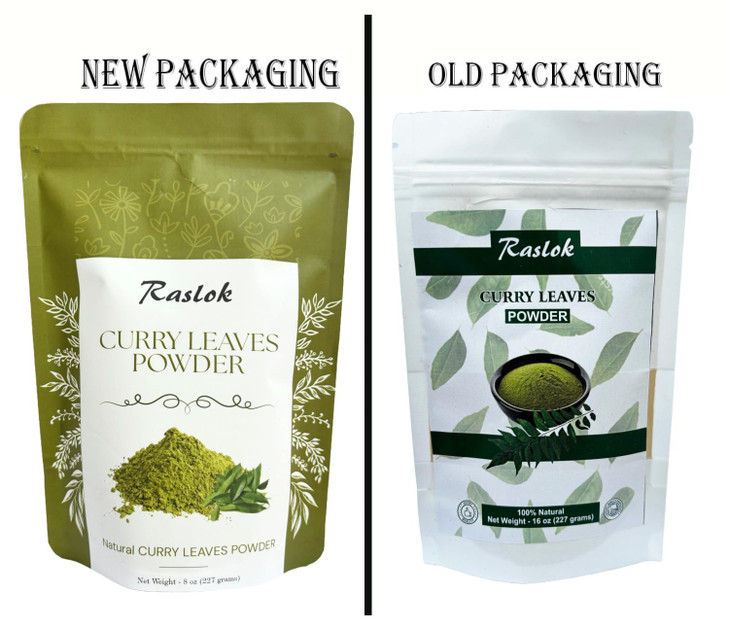 Raslok Curry Leaf Powder | Curry Leaves Powder | Promotes Hair Growth | Hair Volume | Thicker Hair (8 oz)