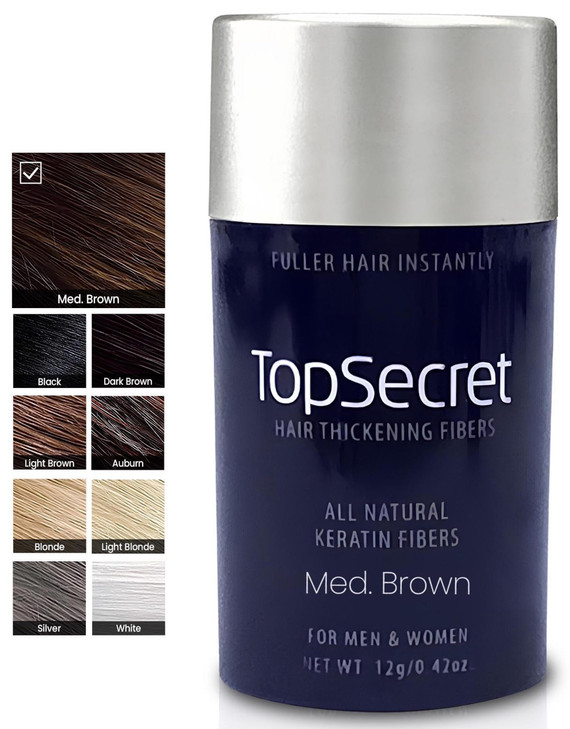 Top Secret Hair Thickening Building Fibers Refills - Undetectable & Natural Hair Filler - for Men & Women - Instantly Fill In Fine Thinning Hair - We