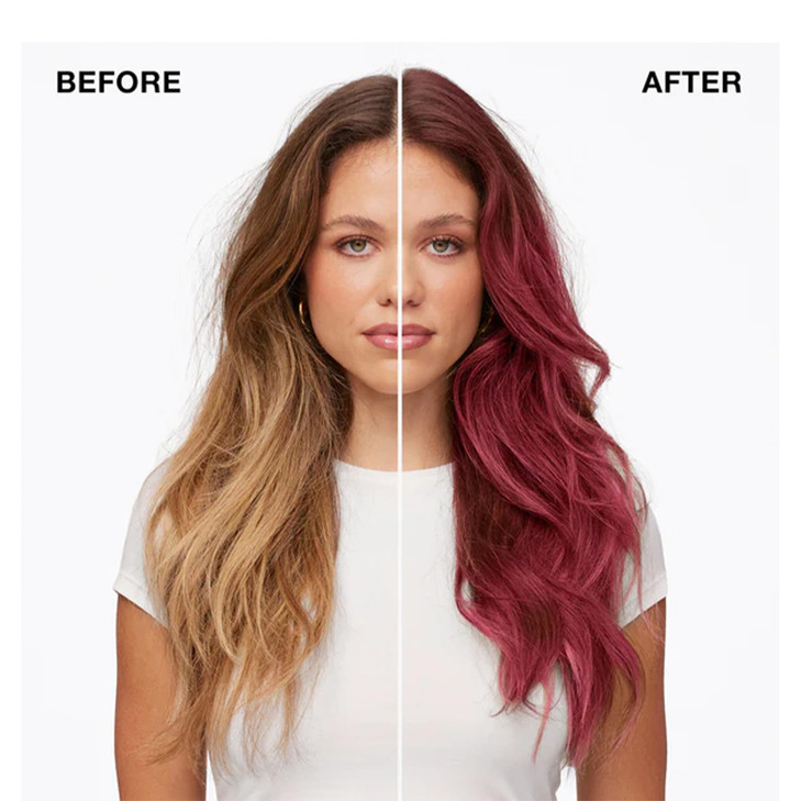 IGK Color Depositing Mask PINK 2000 - Bright Fuschia | Conditioning + Hydrate + Shine | Vegan + Cruelty Free | 6 Oz