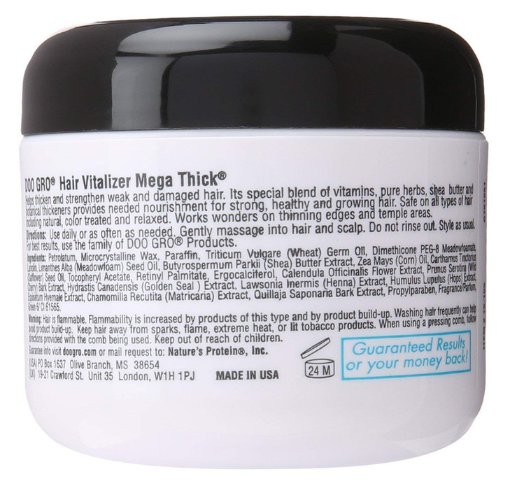 DOO GRO Medicated Hair Vitalizer Mega Thick Anti-Thinning Formula, 4 oz (Pack of 4)