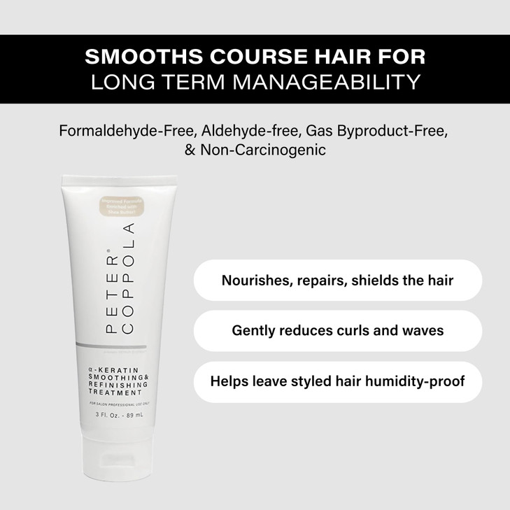 PETER COPPOLA a-Keratin Smoothing And Refinishing Treatment - Semi-Permanent Keratin Hair Treatment Smoothes, Nourishes, And Repairs the Hair - Forma
