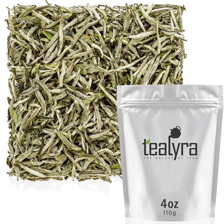 Tealyra - Premium White Silver Needle Tea - Bai Hao Yinzhen - Organically Grown in Fujian China - Superior Chinese Silver Tip White Tea - Loose Leaf