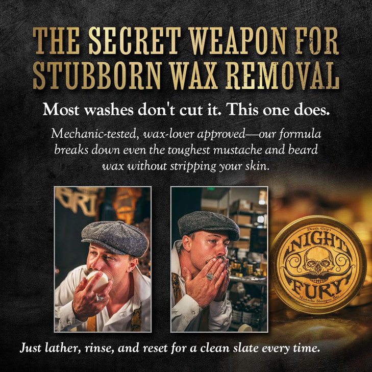 Beard & Mustache Wash 4oz Shampoo Bar Night Fury | Natural Beard Care | Men's Face Wash | Goats Milk Shampoo Bar