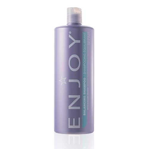 Enjoy Balancing Shampoo, Sulfate-Free Strengthening Formula, Gently Cleanses and Controls Frizz for All Hair Types, Smoothness and Shine with Cleanse
