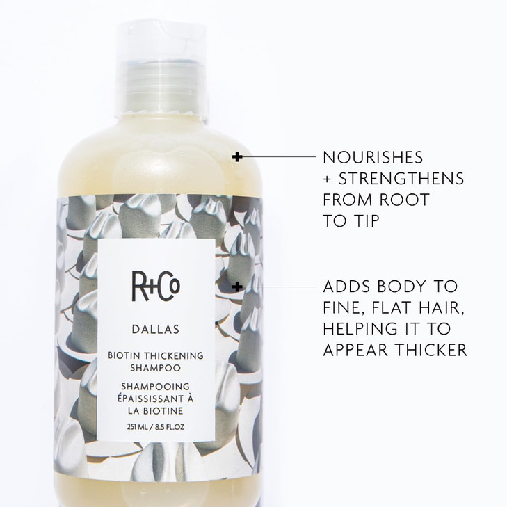 R+Co Dallas Thickening Shampoo | Biotin for Hair Growth, Thickening, + Strengthening | Vegan + Cruelty-Free |