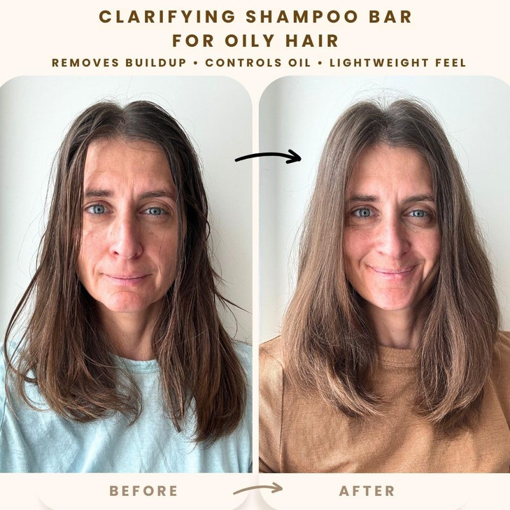 Morava Clarifying Clay Shampoo Bar  Removes Product Buildup & Excess Oil, Sulfate-Free Deep Cleanse for Fine & Thin Hair, Vegan  2.82 oz