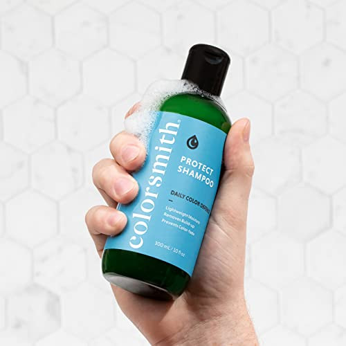colorsmith Protect Shampoo 10 fl oz, Gentle Mens Shampoo, Prevents Hair Color Fade, Delivers Lightweight Hydration. Removes Excess Buildup, Free of