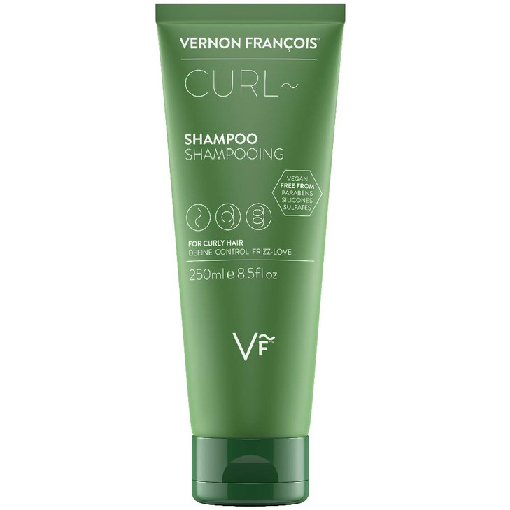 Vernon François Shampoo For Curly Hair - Natural Sulfate Free Curl Shampoo with Shea Butter, Coconut and Castor Oil to Revitalize Your Curls 8.5oz